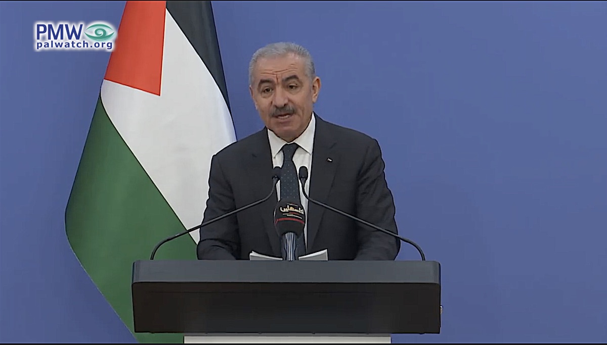 Palestinian Authority Prime Minister Shtayyeh Compares Jesus to Suicide Bombers