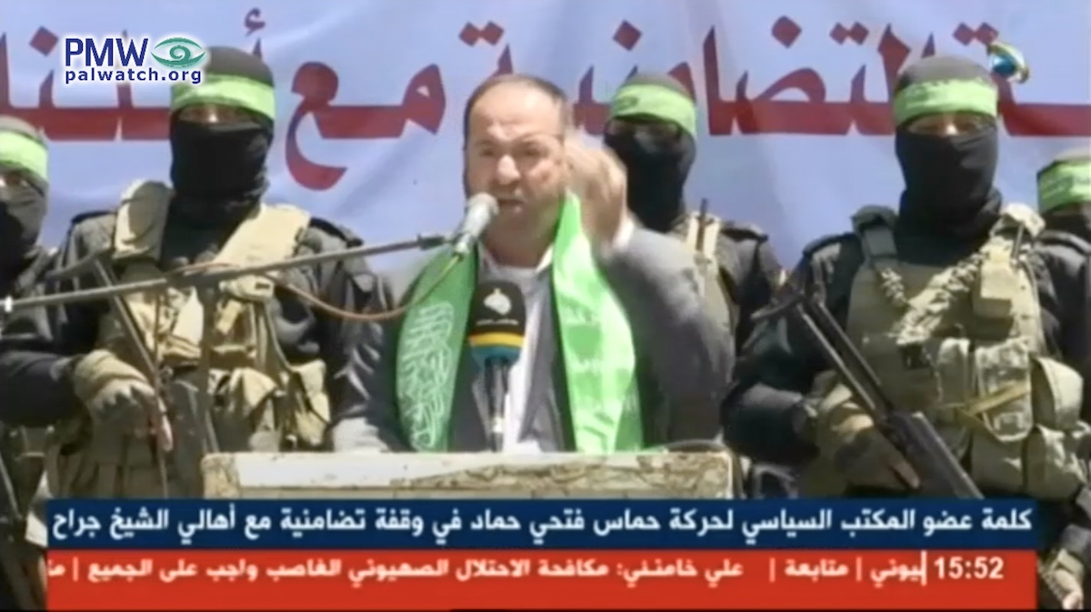 Hamas official: Buy knives and “cut the throats of the Jews”