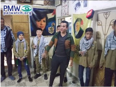 Fatah in Syria teaches children to idolize mass murderers Abu Jihad and Dalal Mughrabi