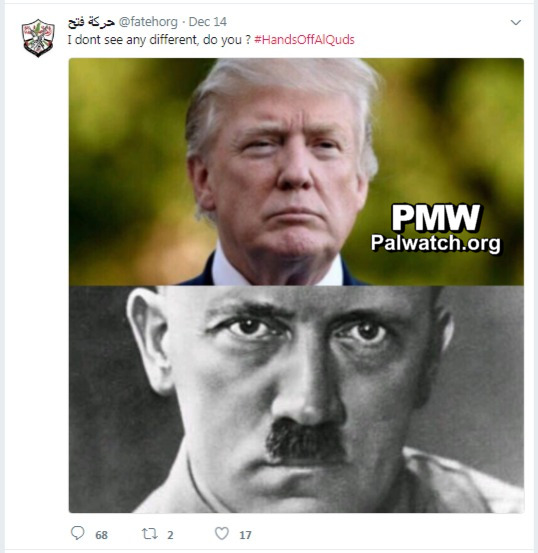 PMW Special Report: 8 Years of Palestinian Authority demonization of Donald Trump