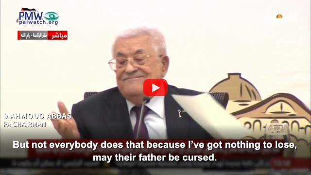 “May their father be cursed” – Mahmoud Abbas curses America twice in televised speech