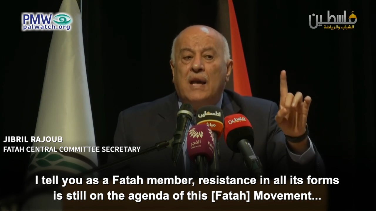 Rajoub: Abbas supports “resistance in all its forms” until there’s a Palestinian state