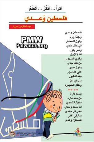 PA-funded youth magazine features map of Israel and Palestinian Authority areas as map of “Palestine”