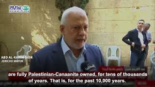 Jericho mayor claims “Palestinian-Canaanite heritage for 10,000 years”