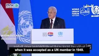 Abbas to UN: Hold Israel responsible for not upholding commitments to Res. 181 and 194