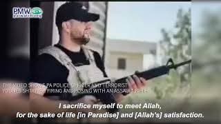 Hamas-affiliated network shares video of PA terrorist police officer firing and posing with assault rifle