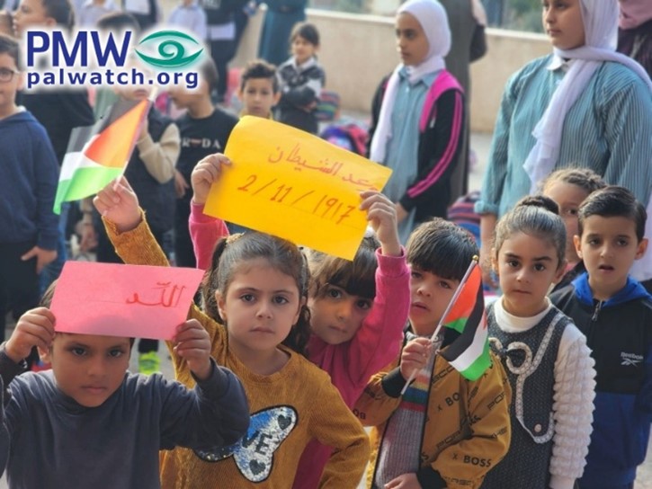 Palestinian Authority to children: Balfour Declaration was “Satan’s promise” 