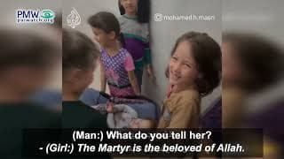 “We’re playing Martyr,” says young girl, “the Martyr is the beloved of Allah"