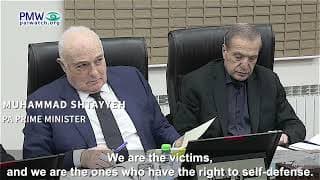 Palestinian Authority PM justifies Hamas terror as “self-defense”