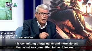 Palestinian MP’s libel: “Israel commits things uglier and more violent than the Holocaust”