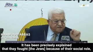 Mahmoud Abbas: Hitler killed the Jews because he thought “they caused ruin"